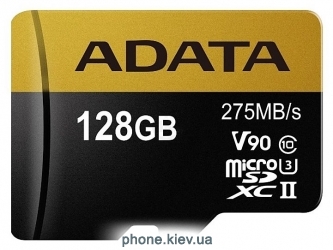 ADATA Premier ONE microSDXC UHS-II U3 Class 10 128GB + SD adapter