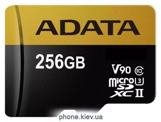 ADATA Premier ONE microSDXC UHS-II U3 Class 10 256GB + SD adapter