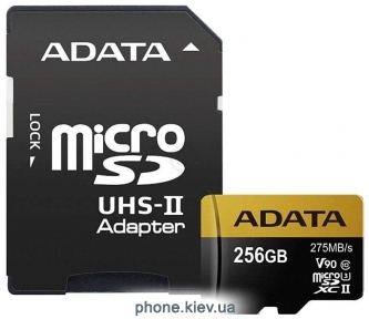 ADATA microSDXC UHS-II 256GB +  [AUSDX256GUII3CL10-CA1]