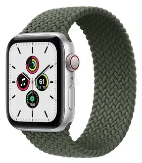 Apple Watch SE GPS + Cellular 44mm Aluminum Case with Braided Solo Loop