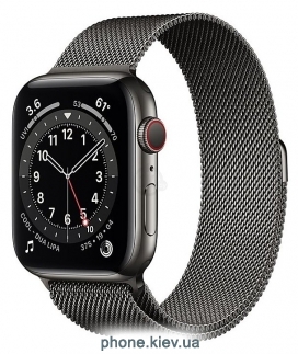 Apple Watch Series 6 GPS + Cellular 44mm Stainless Steel Case with Milanese Loop