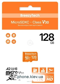 BreezyTech Ultra microSDXC Class 10/A2/V30 128GB (��� ��������)