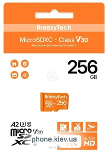 BreezyTech Ultra microSDXC Class 10/A2/V30 256GB (��� ��������)