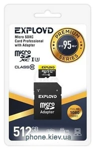 Exployd Premium Series microSDXC 512GB EX512GCSDXC10UHS-1-ELU3 (� ���������)