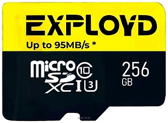 Exployd Premium Series microSDXC 256GB EX256GCSDXC10UHS-1-ELU3 W/A-AD