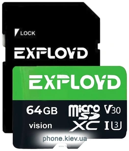 Exployd Vision microSDXC 64GB EX64GCSDXC10-U3-V30 (� ���������)