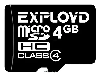 Exployd microSDHC (Class 4) 4GB [EX004GCSDHC4-W/A-AD]