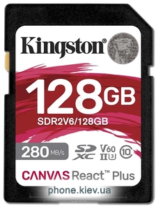 Kingston Canvas React Plus V60 SDXC 128GB