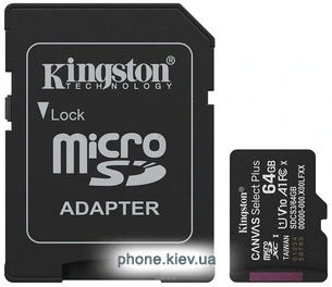 Kingston Canvas Select Plus microSDXC 64GB SDCS3/64GB (� ���������)