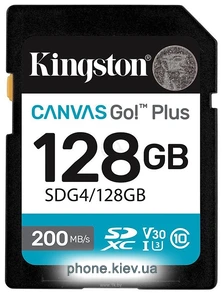 Kingston Canvas Go! Plus SDXC 128GB SDG4/128GB