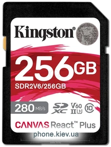 Kingston Canvas React Plus V60 SDXC 256GB