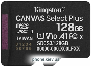 Kingston Canvas Select Plus microSDXC 128GB SDCS3/128GBSP