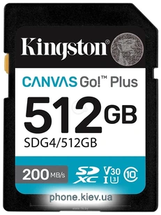 Kingston Canvas Go! Plus SDXC 512GB SDG4/512GB