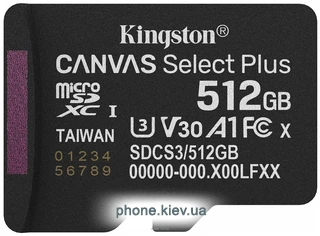 Kingston Canvas Select Plus microSDXC 512GB SDCS3/512GBSP