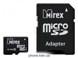 Mirex microSDHC Class 10 UHS-I U1 16GB + SD adapter