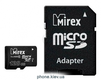 Mirex microSDXC Class 10 UHS-I U1 128GB + SD adapter