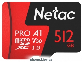 Netac MicroSDXC 512GB V30/A1/C10 Netac P500 Extreme Pro