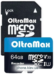 OltraMax Recorder microSDXC 64GB OM64GCSDXC10-U3-V30 (� ���������)