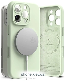 Ringke Silicone Magnetic Magsafe ��� Apple iPhone 16 Pro Max Soft Mint