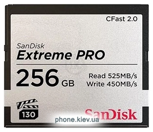 SanDisk Extreme PRO CFast 2.0 SDCFSP-256G-G46D 256GB