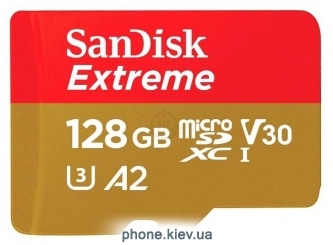 SanDisk Extreme microSDXC Class 10 UHS Class 3 V30 A2 160MB/s 128GB + SD adapter