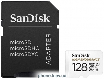 SanDisk High Endurance microSDXC SDSQQNR-128G-GN6IA 128GB + SD adapter