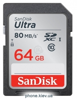 Sandisk Ultra SDXC Class 10 UHS-I 80MB/s 64GB