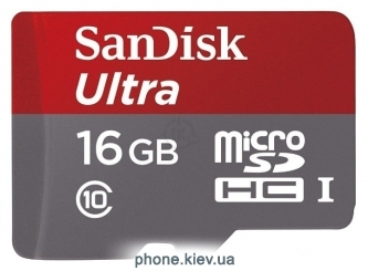 Sandisk Ultra microSDHC Class 10 UHS-I 48MB/s 16GB + SD adapter