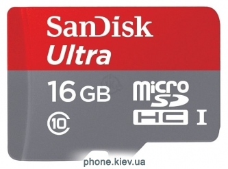 Sandisk Ultra microSDHC Class 10 UHS-I 80MB/s 16GB + SD adapter