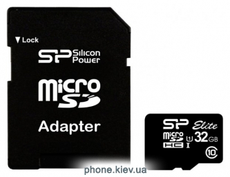 Silicon Power ELITE microSDHC 32GB UHS Class 1 Class 10 + SD adapter