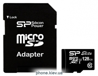 Silicon Power ELITE microSDXC 128GB UHS Class 1 Class 10 + SD adapter