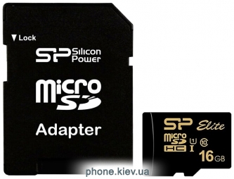 Silicon Power Elite Gold microSDHC SP016GBSTHBU1V1GSP 16GB ( )