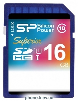 Silicon Power Superior SDHC UHS Class 1 Class 10 16GB