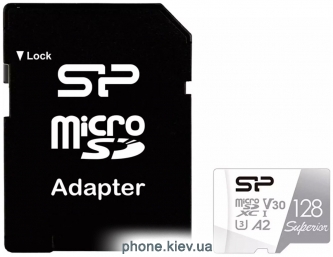 Silicon Power Superior microSDXC SP128GBSTXDA2V20SP 128GB + SD adapter