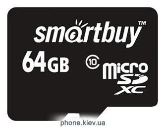 SmartBuy microSDXC Class 10 64GB + SD adapter