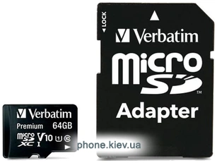 Verbatim Premium 44084 64GB + SD adapter