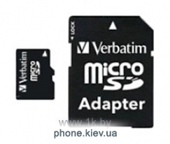 Verbatim microSDHC Class 10 32GB + SD adapter