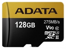 ADATA Premier ONE microSDXC UHS-II U3 Class 10 128GB + SD adapter