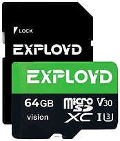 Exployd Vision microSDXC 64GB EX64GCSDXC10-U3-V30 (� ���������)