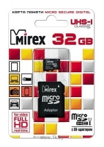 Mirex microSDHC Class 10 UHS-I U1 32GB + SD adapter