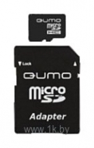 Qumo microSDHC class 10 4GB + SD adapter