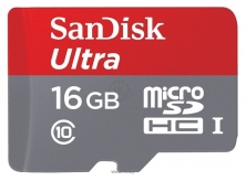 Sandisk Ultra microSDHC Class 10 UHS-I 80MB/s 16GB + SD adapter