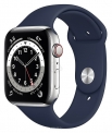 Apple Watch Series 6 GPS + Cellular 44mm Stainless Steel Case with Sport Band